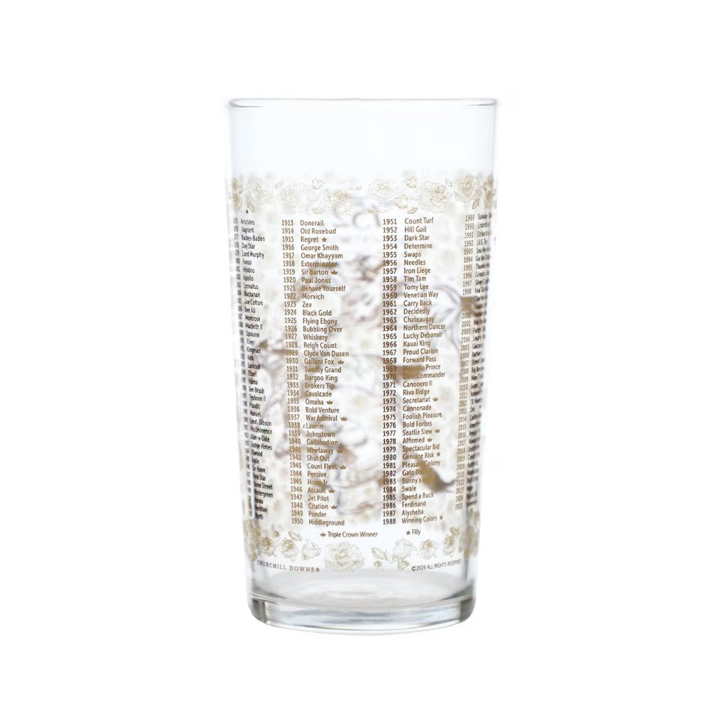 the 152nd Kentucky Derby Limited Edition Mint Julep Glass featuring 24K gold detailing.