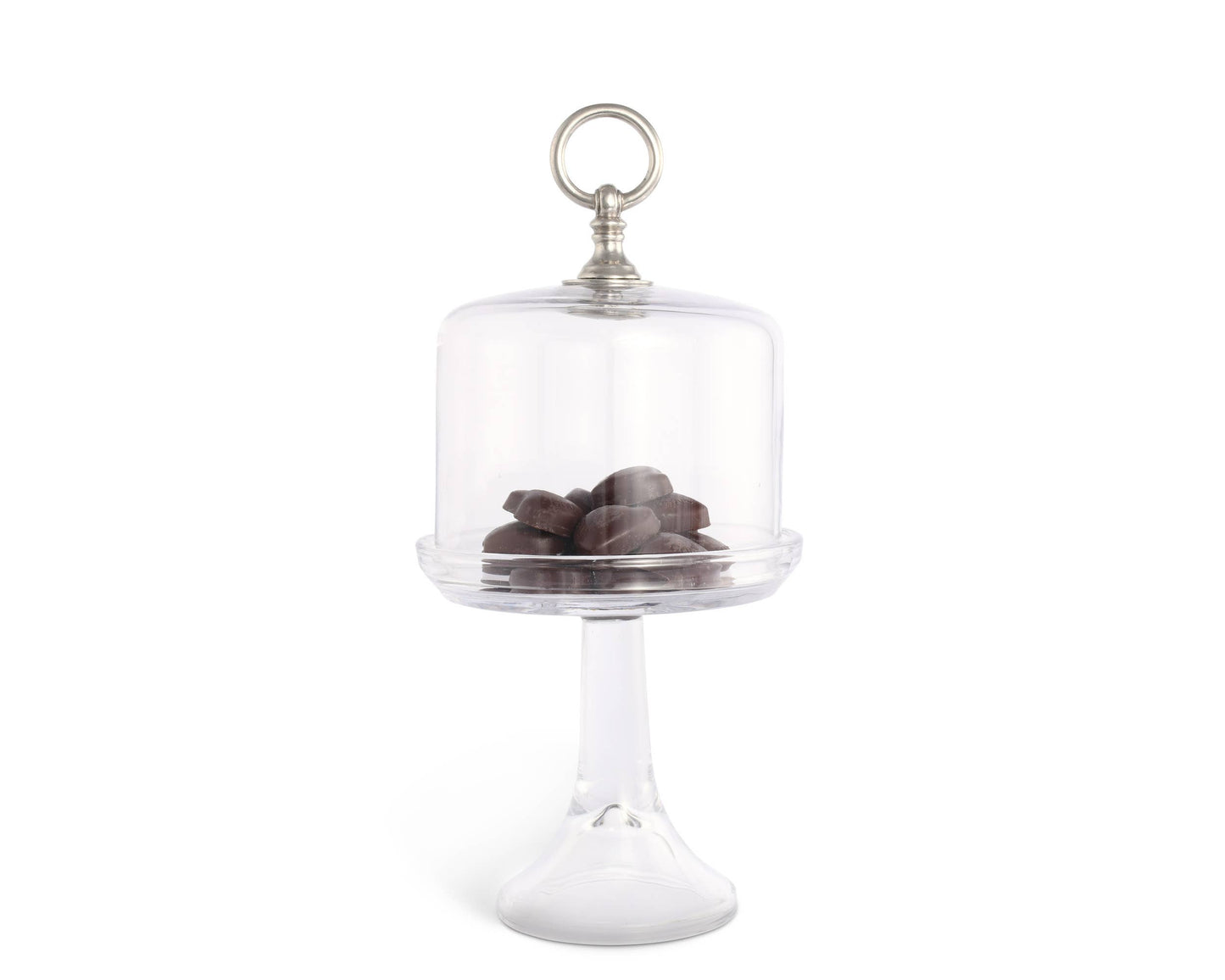 Classic Pewter Ring Glass Covered Cake / Dessert Stand - A Taste of Kentucky
