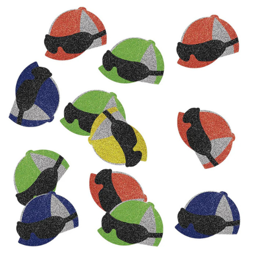 Jockey Helmet Confetti – Glittery Derby Party Décor - A Taste of Kentucky