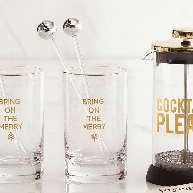 Jingle Bell Stir Sticks - Silver - A Taste of Kentucky