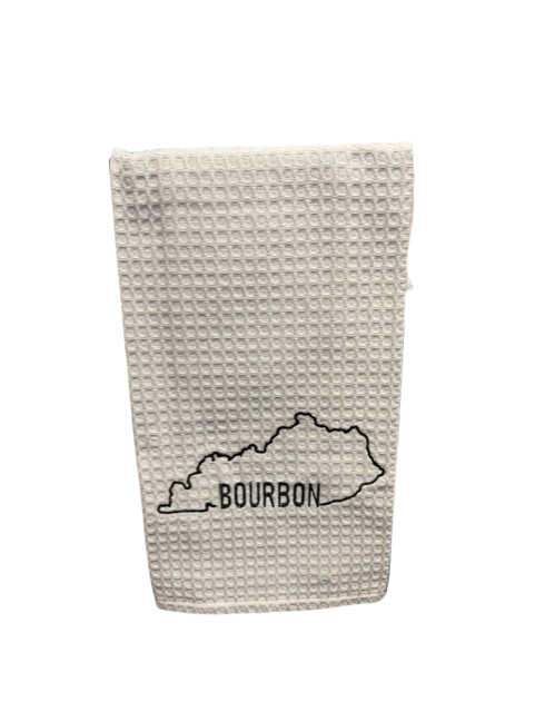 Bourbon Embroidered Tea Towel