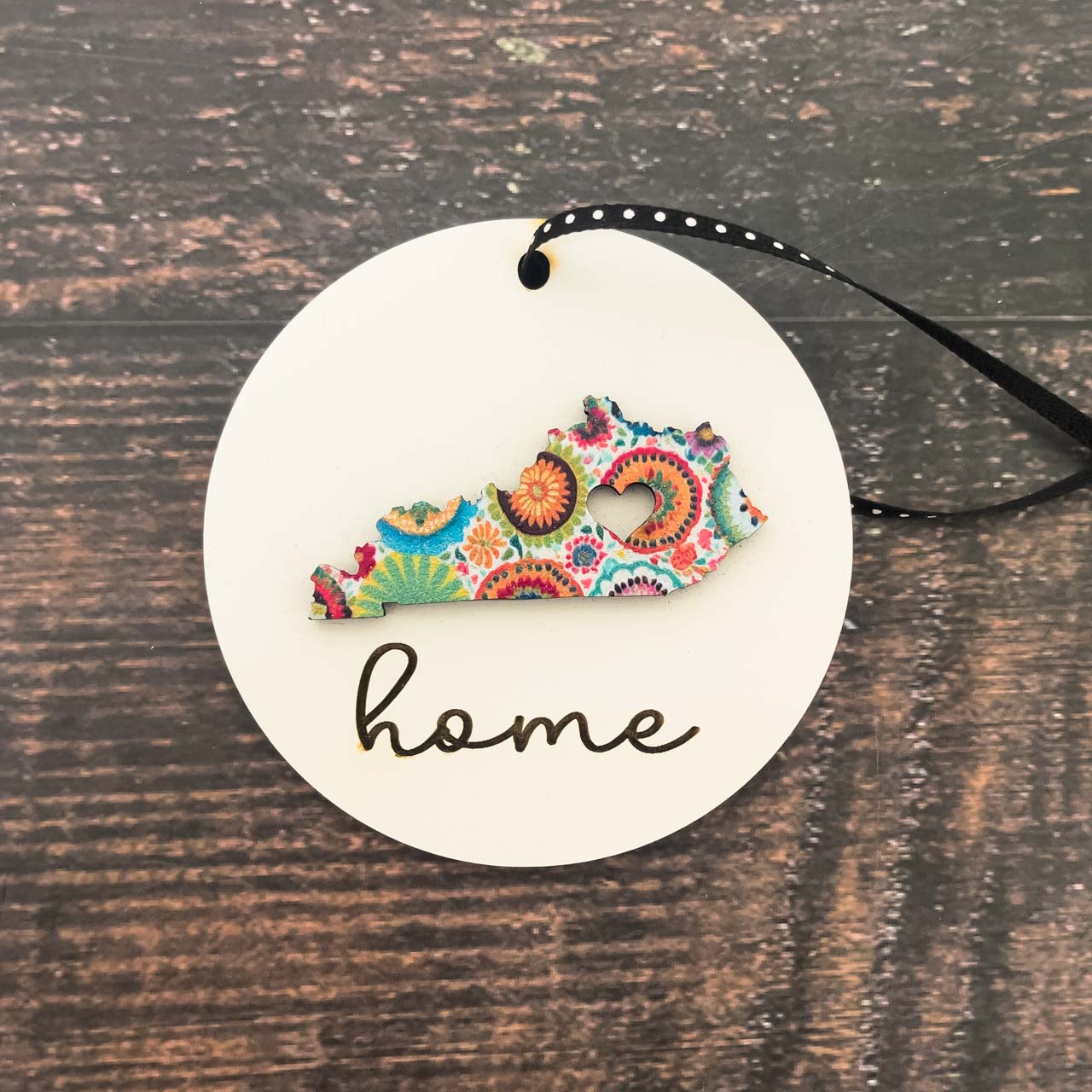 Colorful Kentucky Wood Ornaments - A Taste of Kentucky