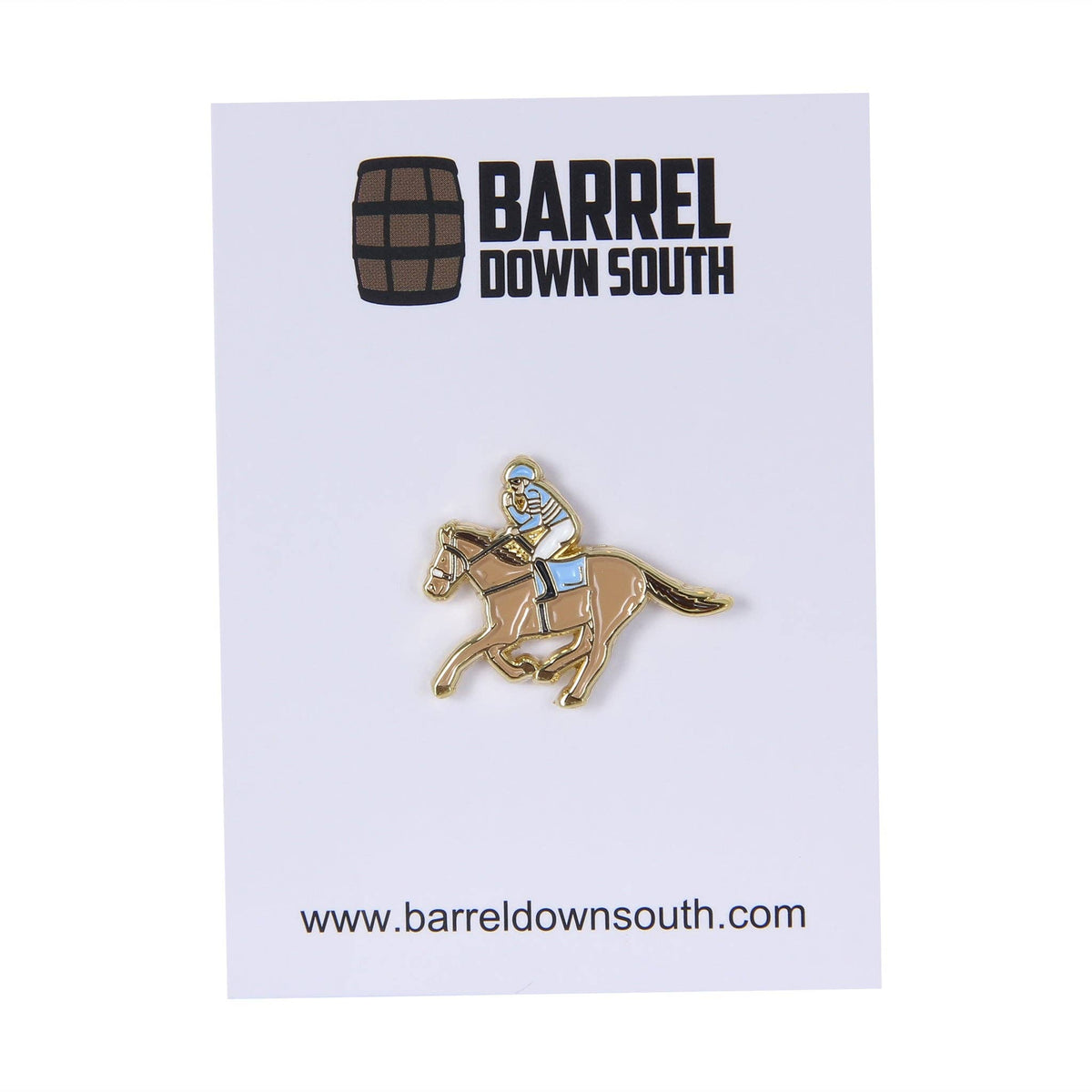 Fist Clinch Jockey Lapel Pin - A Taste of Kentucky