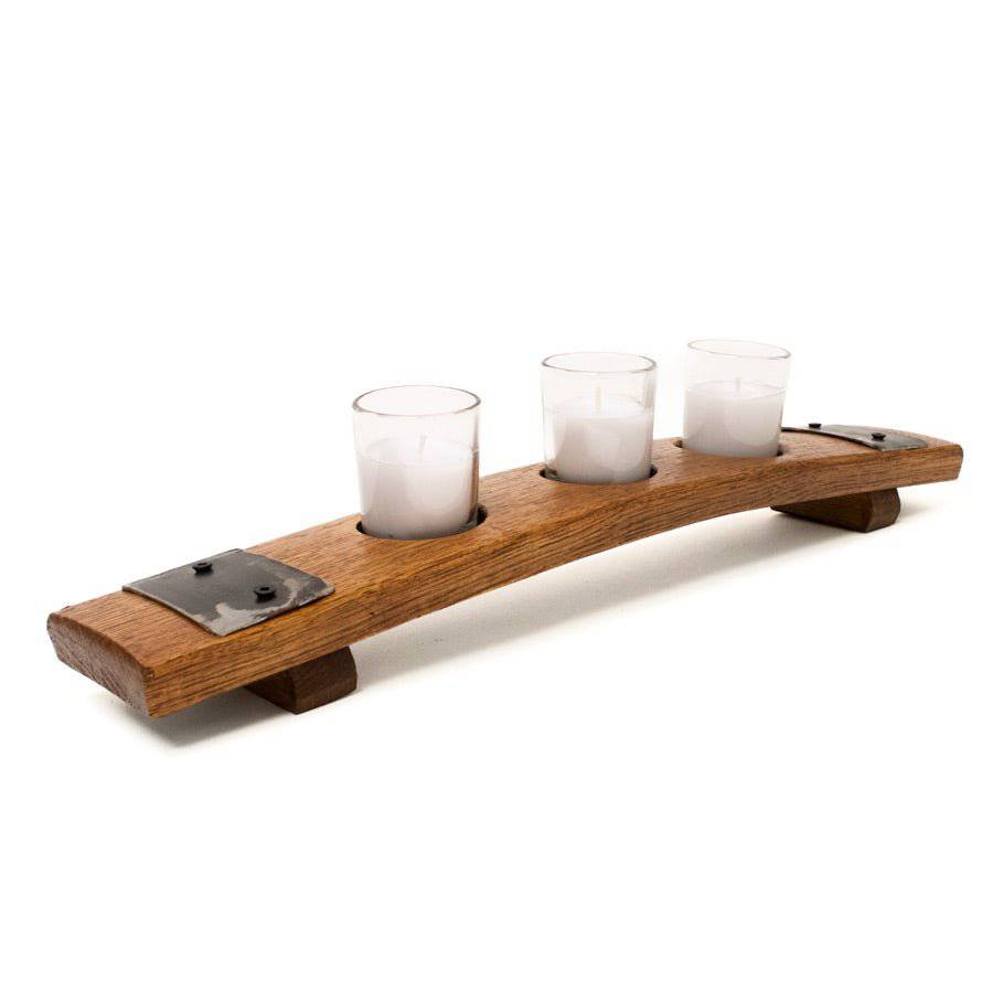 Bourbon Barrel Stave Candle Holder - A Taste of Kentucky