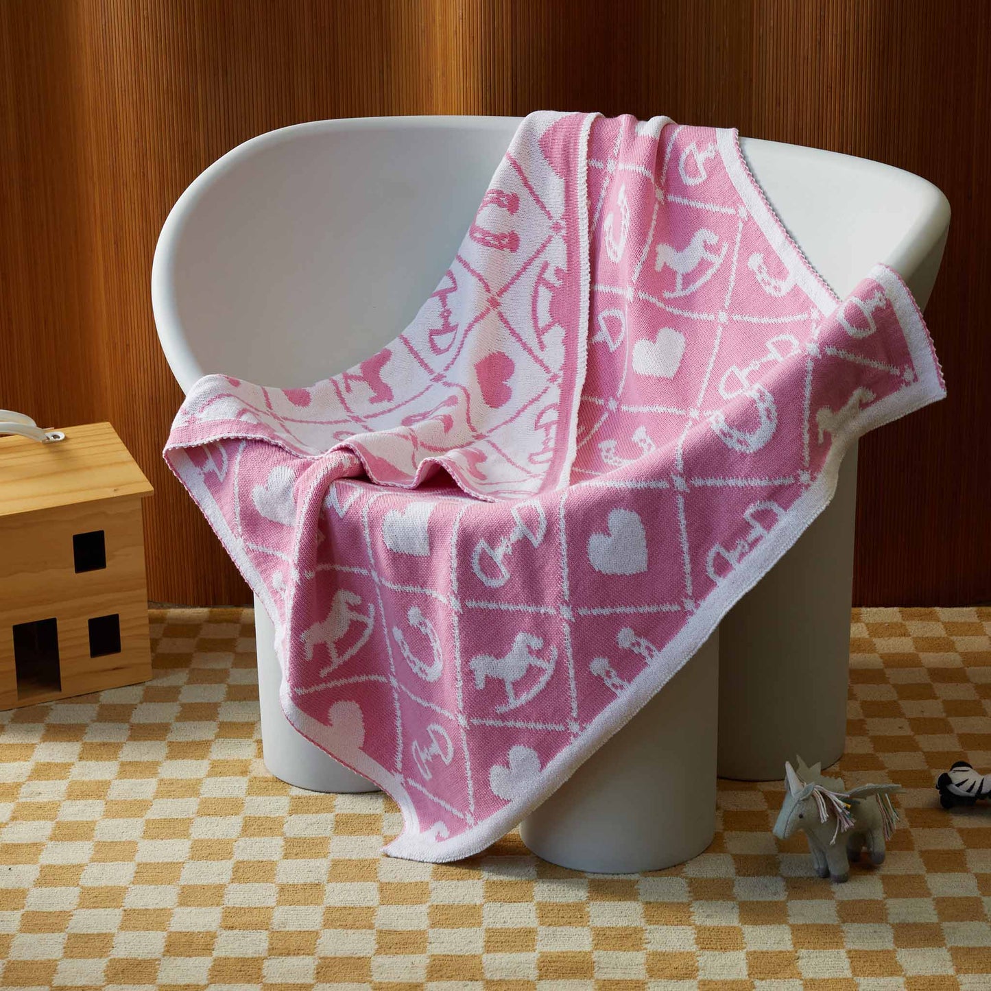 Baby Cotton Knit Blanket - Pony Quilt - A Taste of Kentucky