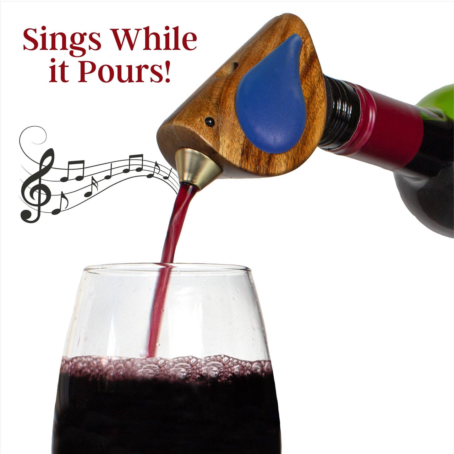Songbird Specialties® "Singing" Wine Bottle Pourer, Blue - A Taste of Kentucky