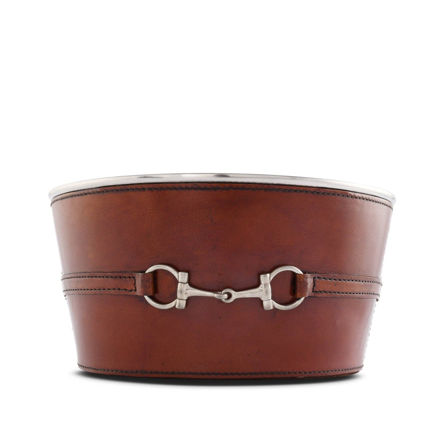 Premium Genuine Leather Bit Ice Tub – Sophisticated Beverage Cooler - A Taste of Kentucky
