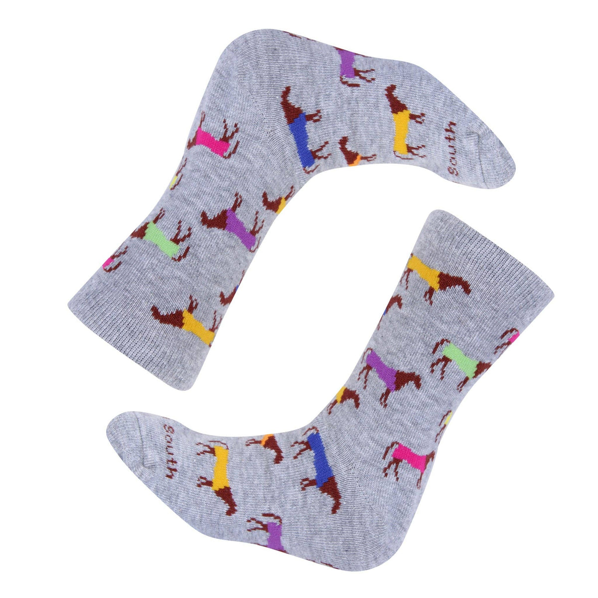 Kids Multi Color Horse Socks - A Taste of Kentucky