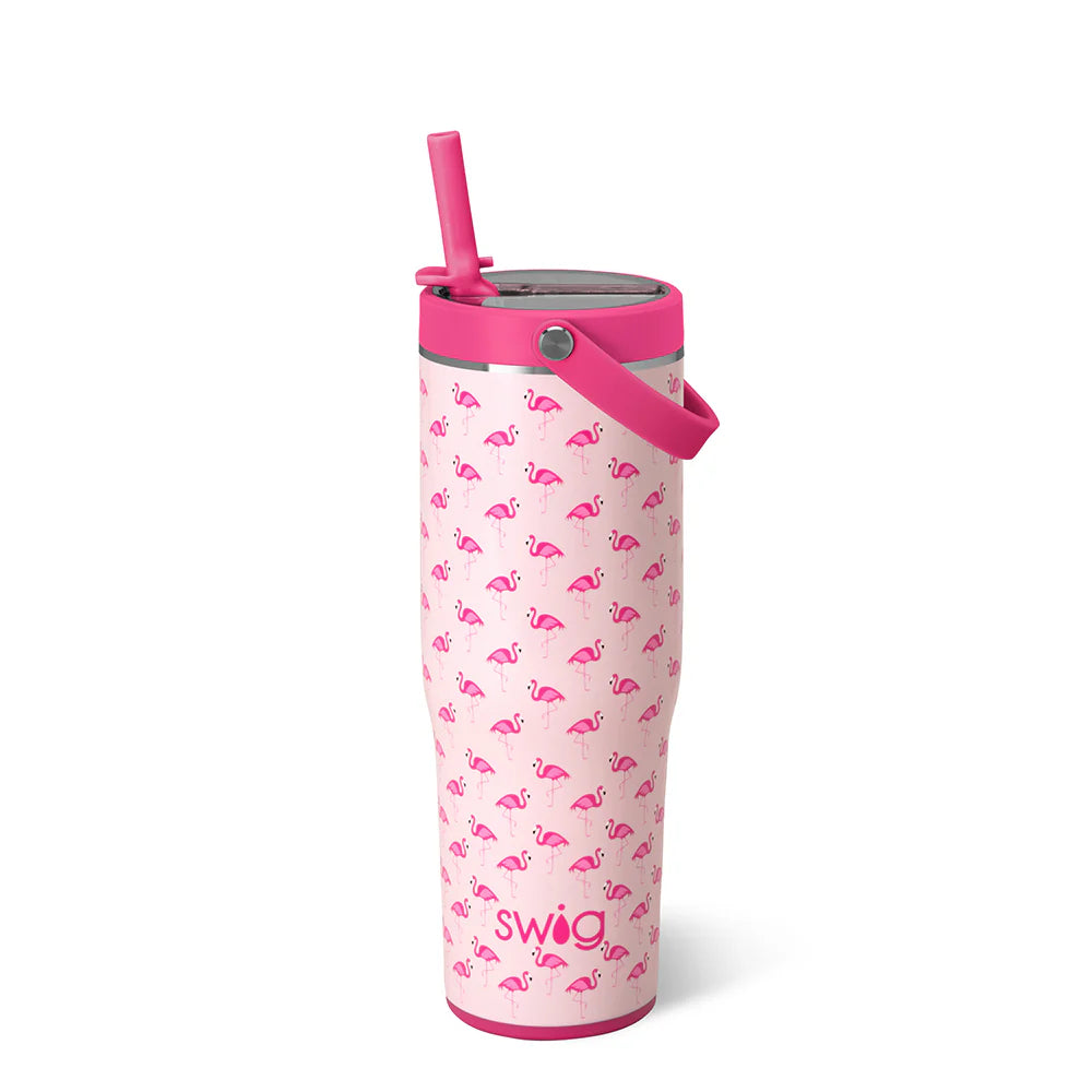Swig Life Flamingos | Glitter Pink Insulated Travel Mug with Leakproof Flip + Sip Lid - A Taste of Kentucky