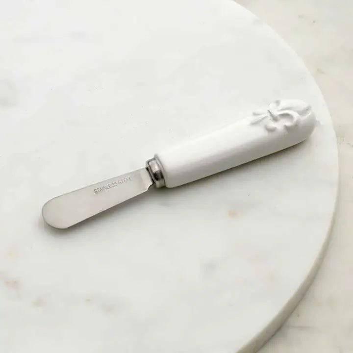 Fleur de Lis Embossed Cheese Spreader - A Taste of Kentucky
