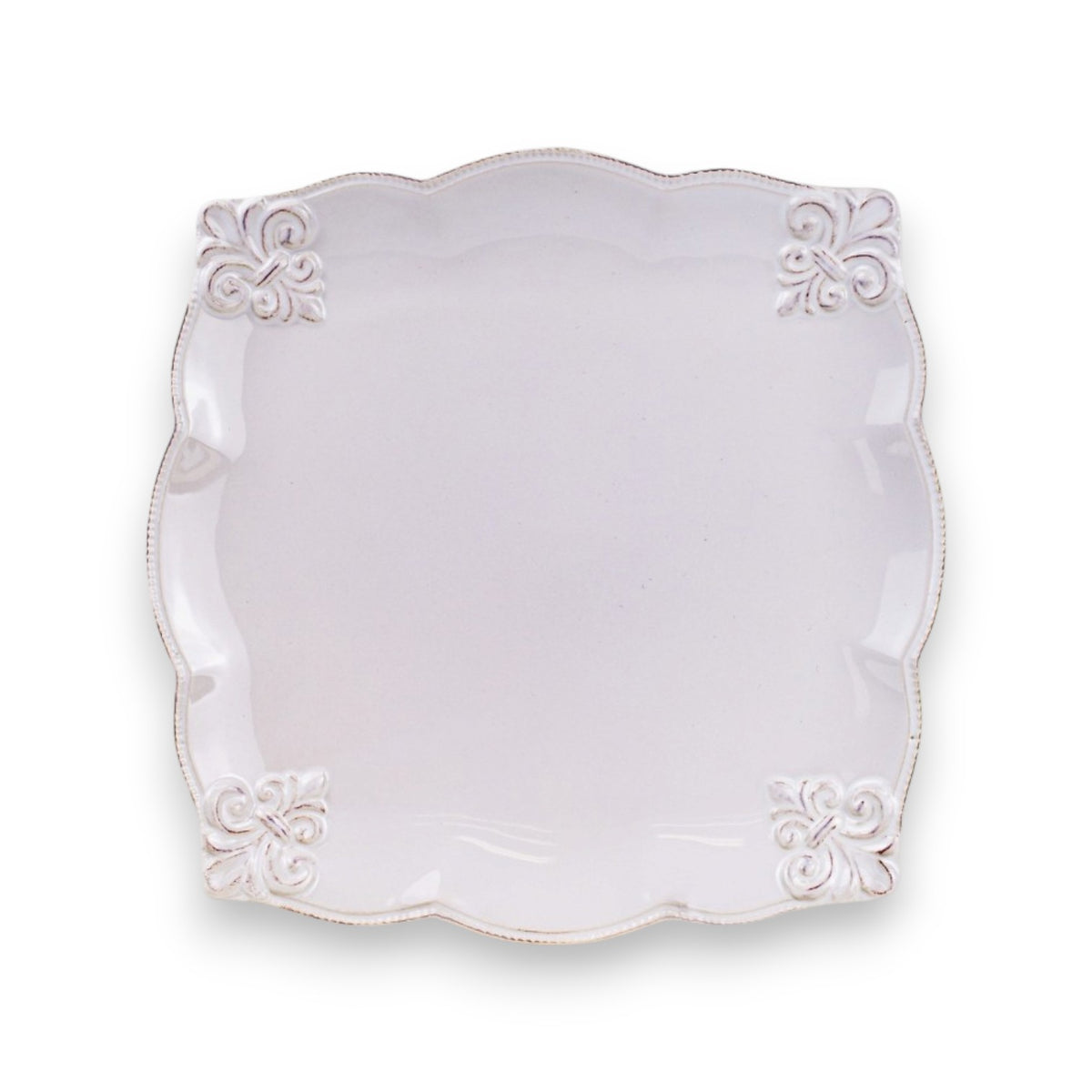 Embossed Fleur de Lis Square Platter