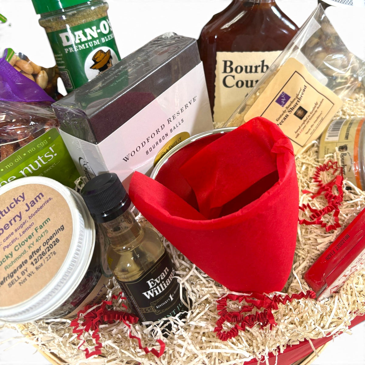 Governor's Choice Kentucky Gift Basket | Premium Bourbon, Gourmet Foods & Derby Keepsakes