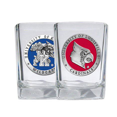 Heritage Pewter Collegiate Square Shot Glass - A Taste of Kentucky