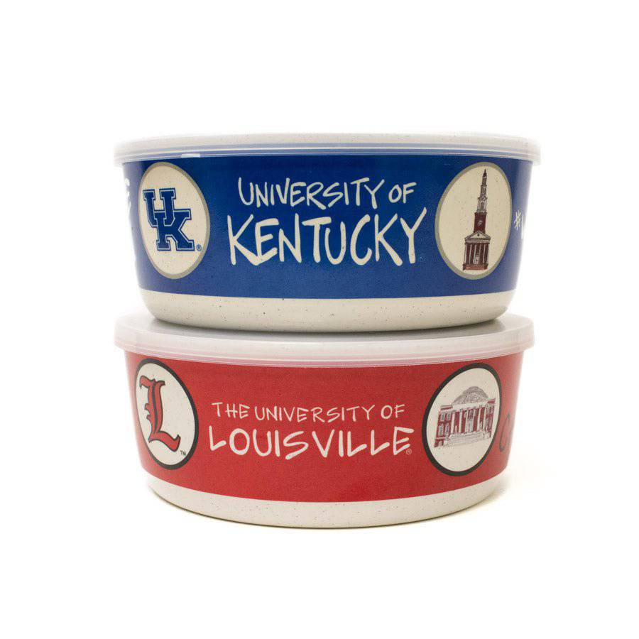 Kentucky Collegiate Bowl Set with Lids - A Taste of Kentucky