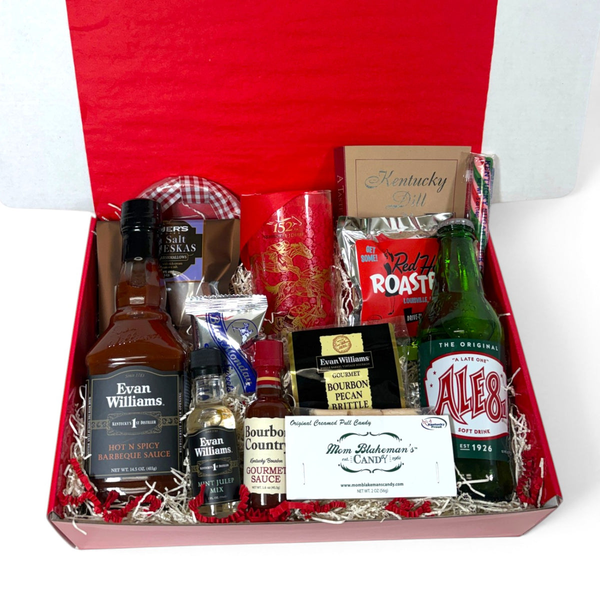 Kentucky Sampler Gift Box | Iconic Kentucky Flavors with Ale-8-One, Derby Glass & a Churchill Downs Horseshoe - A Taste of Kentucky