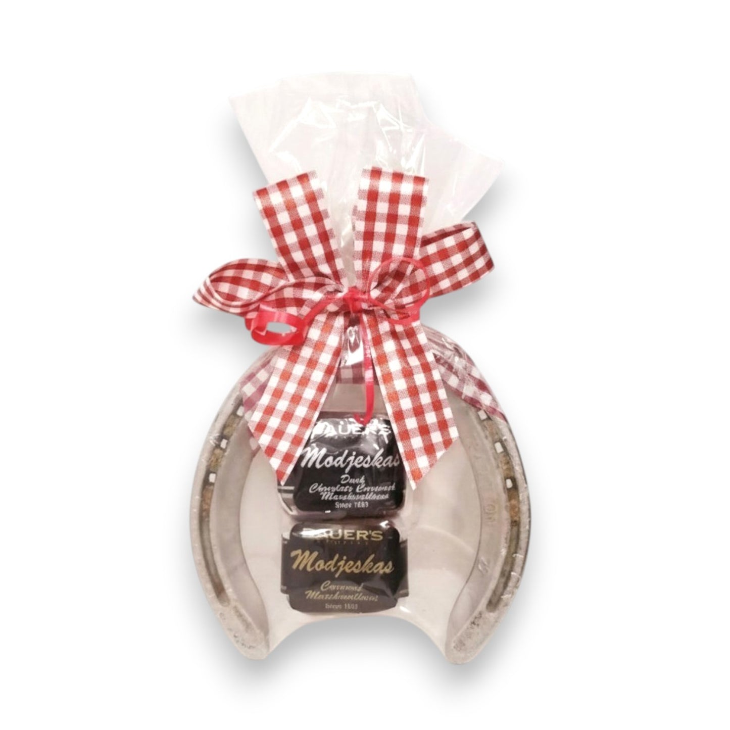 Kicked Up Horseshoe with 2 Pc. Bauer’s Candies Modjeskas - A Taste of Kentucky