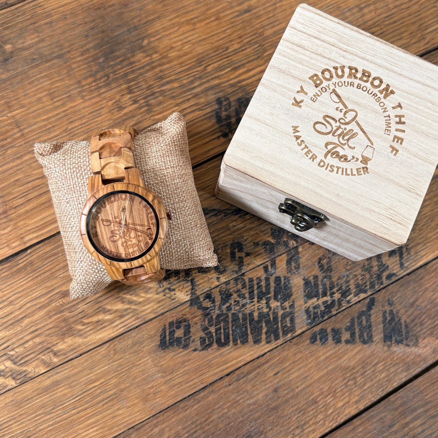 Master Distiller Bourbon Watch™ "The Thief" | First Kentucky Bourbon All-Wooden Watch