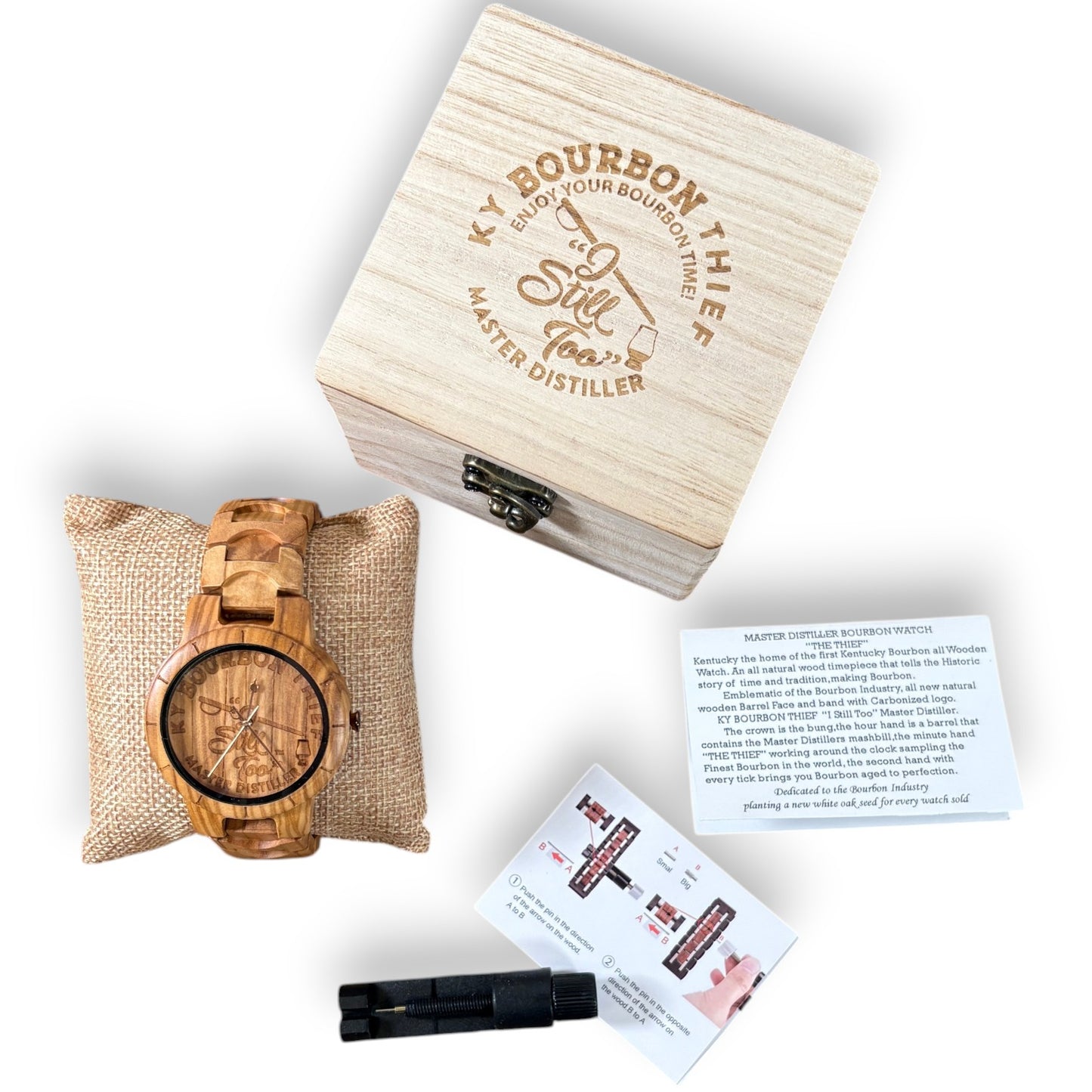 Master Distiller Bourbon Watch™ "The Thief" | First Kentucky Bourbon All-Wooden Watch