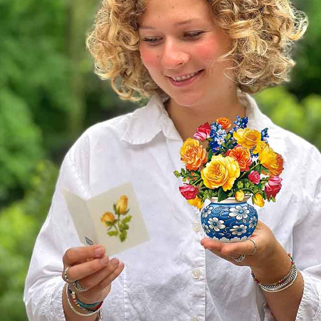 Sorbet Roses Paper Flower Bouquet - A Taste of Kentucky