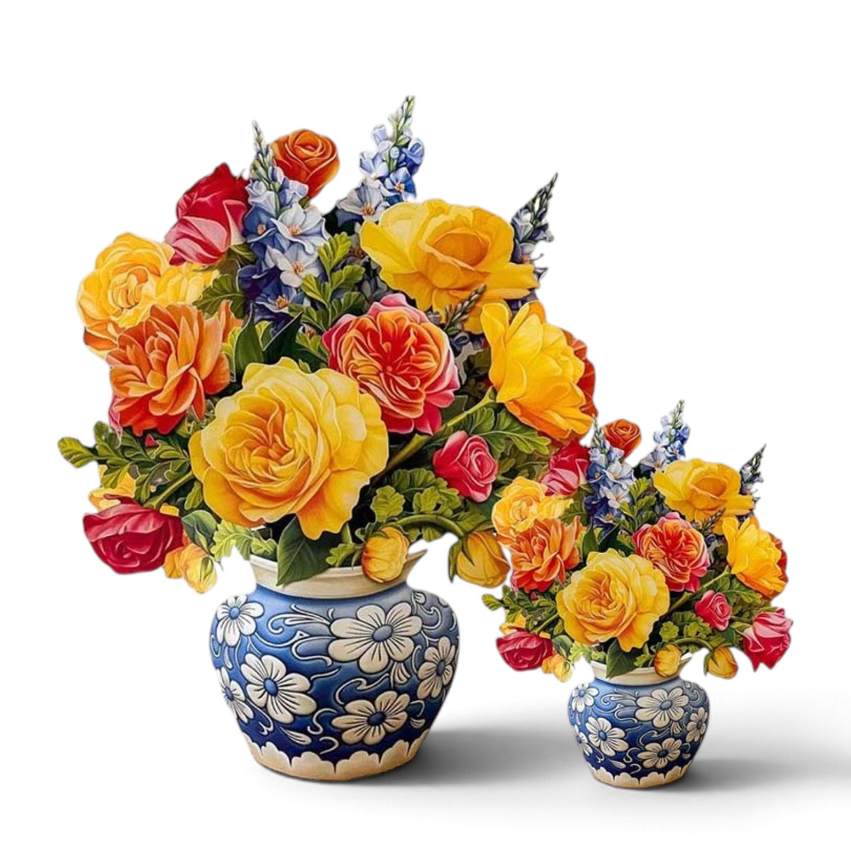 Sorbet Roses Paper Flower Bouquet Greeting Card - A Taste of Kentucky