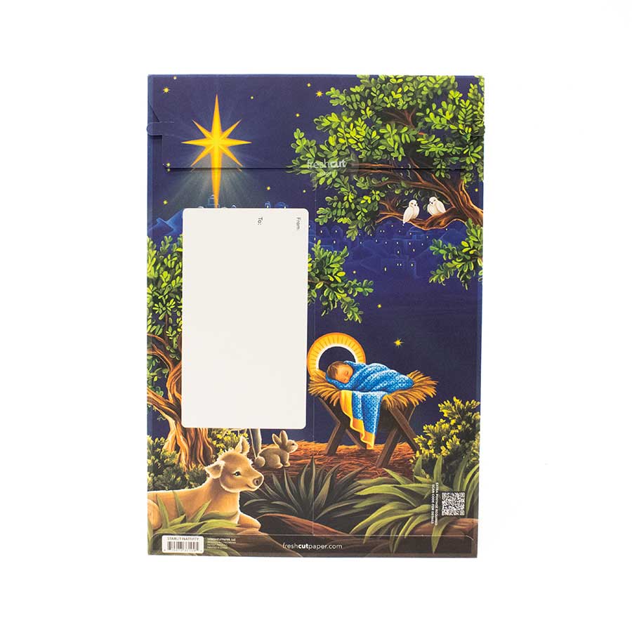 Decorative wall plate with nativity scene design on a white background