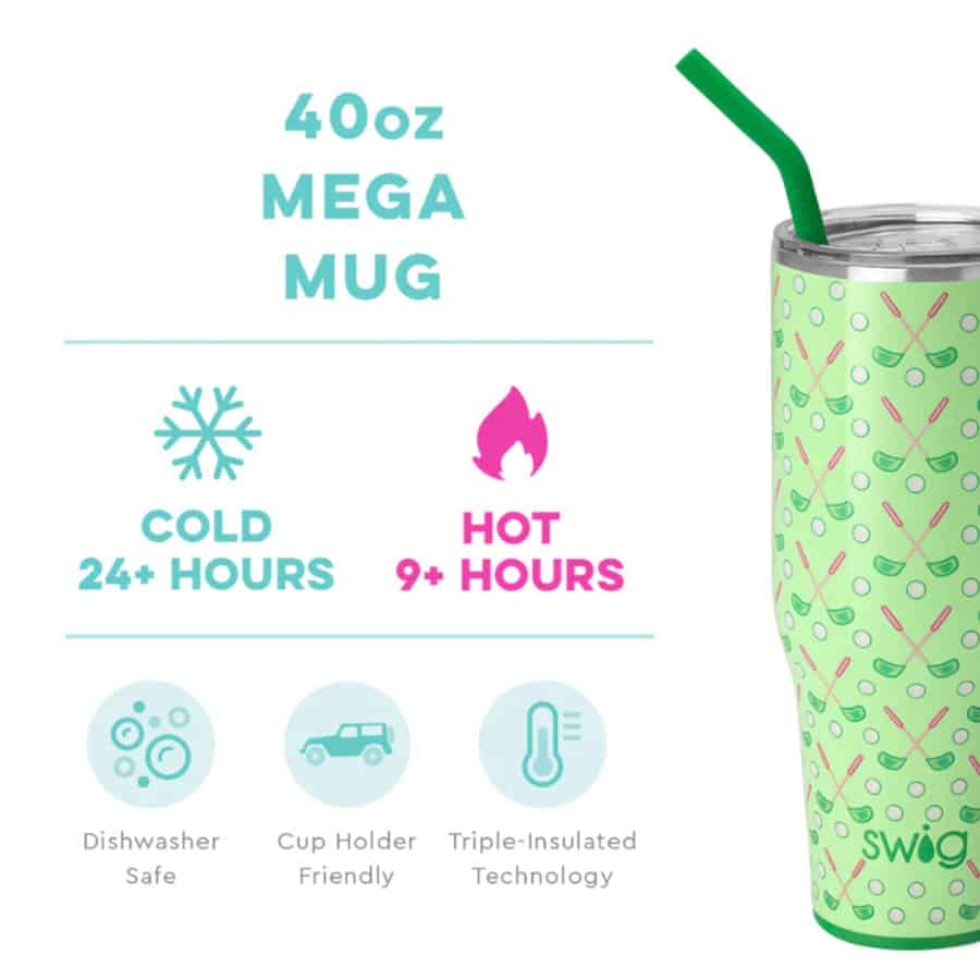 Swig Green Tee Time Mega Mug - A Taste of Kentucky