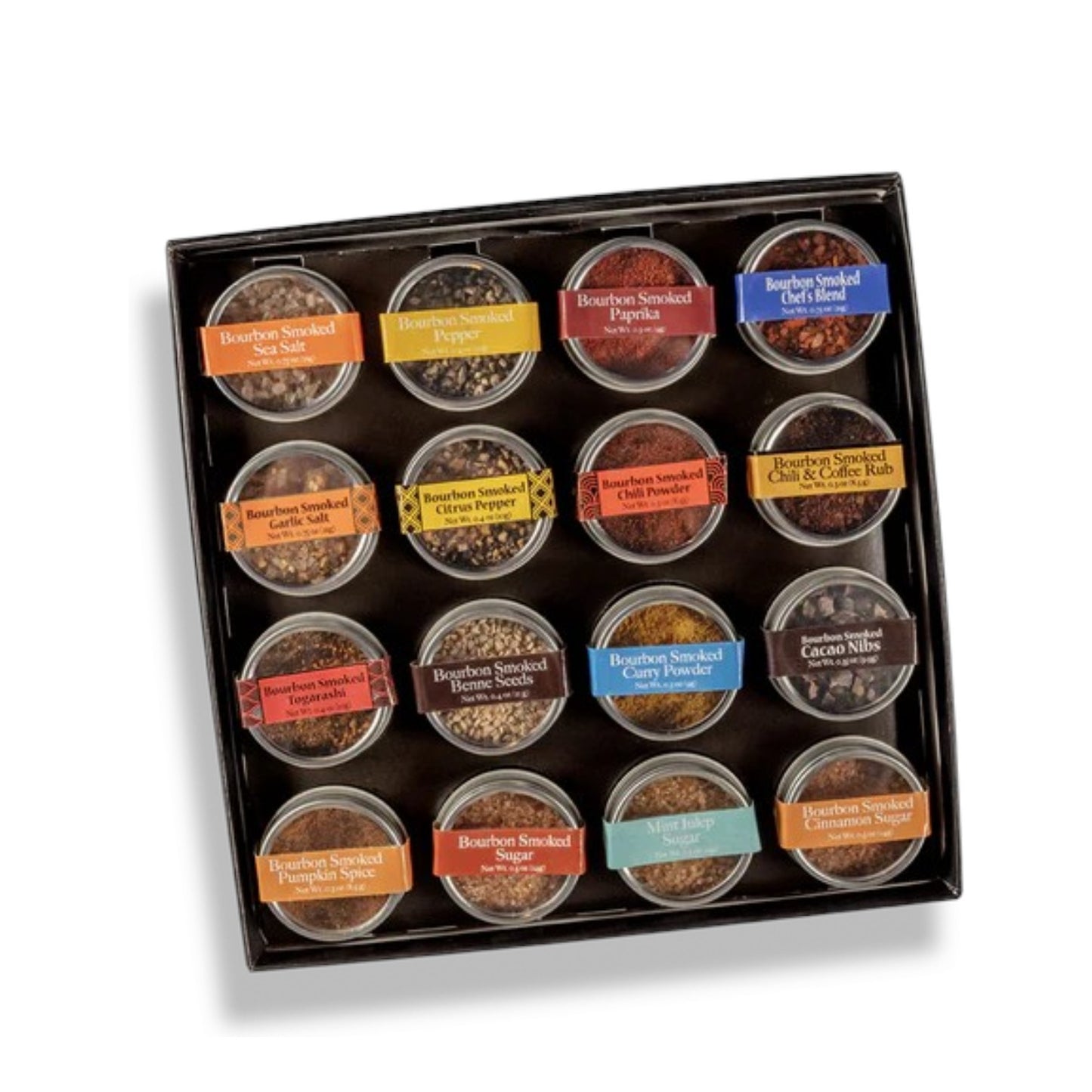 The Nice Box | 16 Mini Tins of Bourbon Smoked Sugar & Spice - A Taste of Kentucky