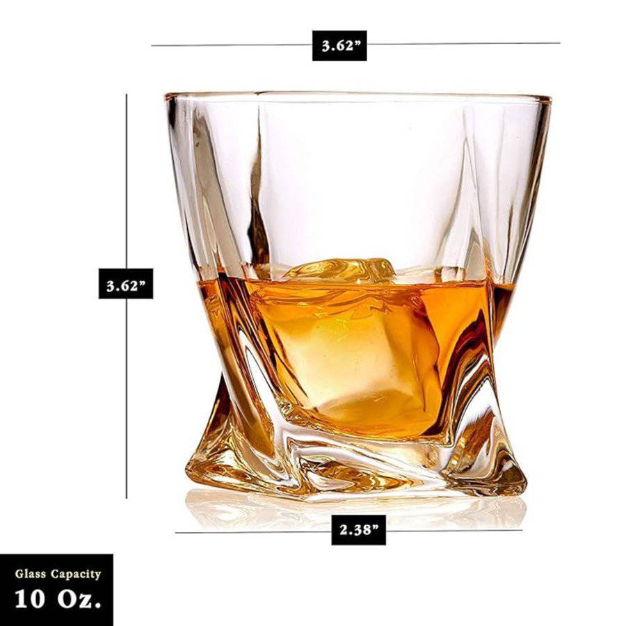 Twisted Crystal Old Fashioned Whiskey Glass - A Taste of Kentucky