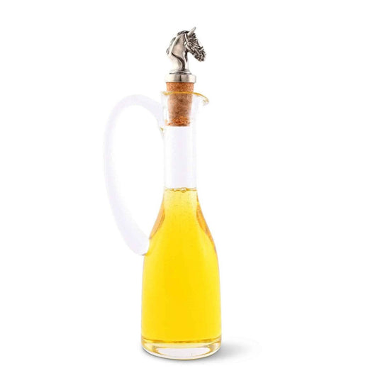 Vagabond House Cruet Bottle with Horsehead Bottle Stopper - A Taste of Kentucky