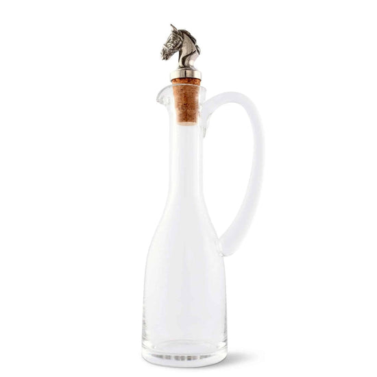 Vagabond House Cruet Bottle with Horsehead Bottle Stopper - A Taste of Kentucky