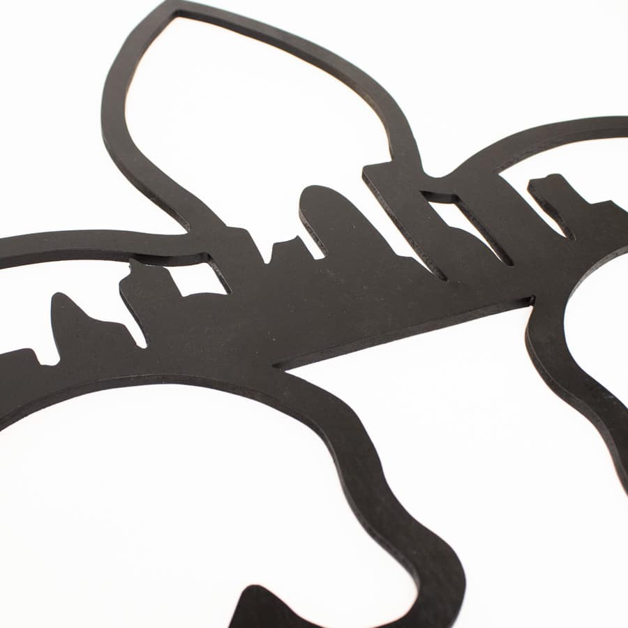 Wooden Fleur de Lis - Louisville Skyline - A Taste of Kentucky