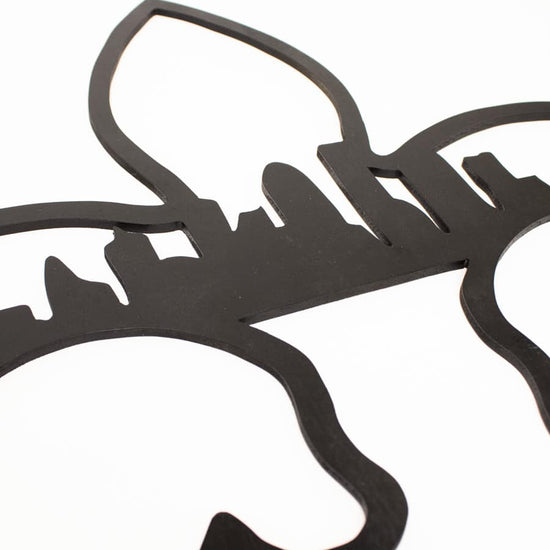 Wooden Fleur de Lis - Louisville Skyline - A Taste of Kentucky