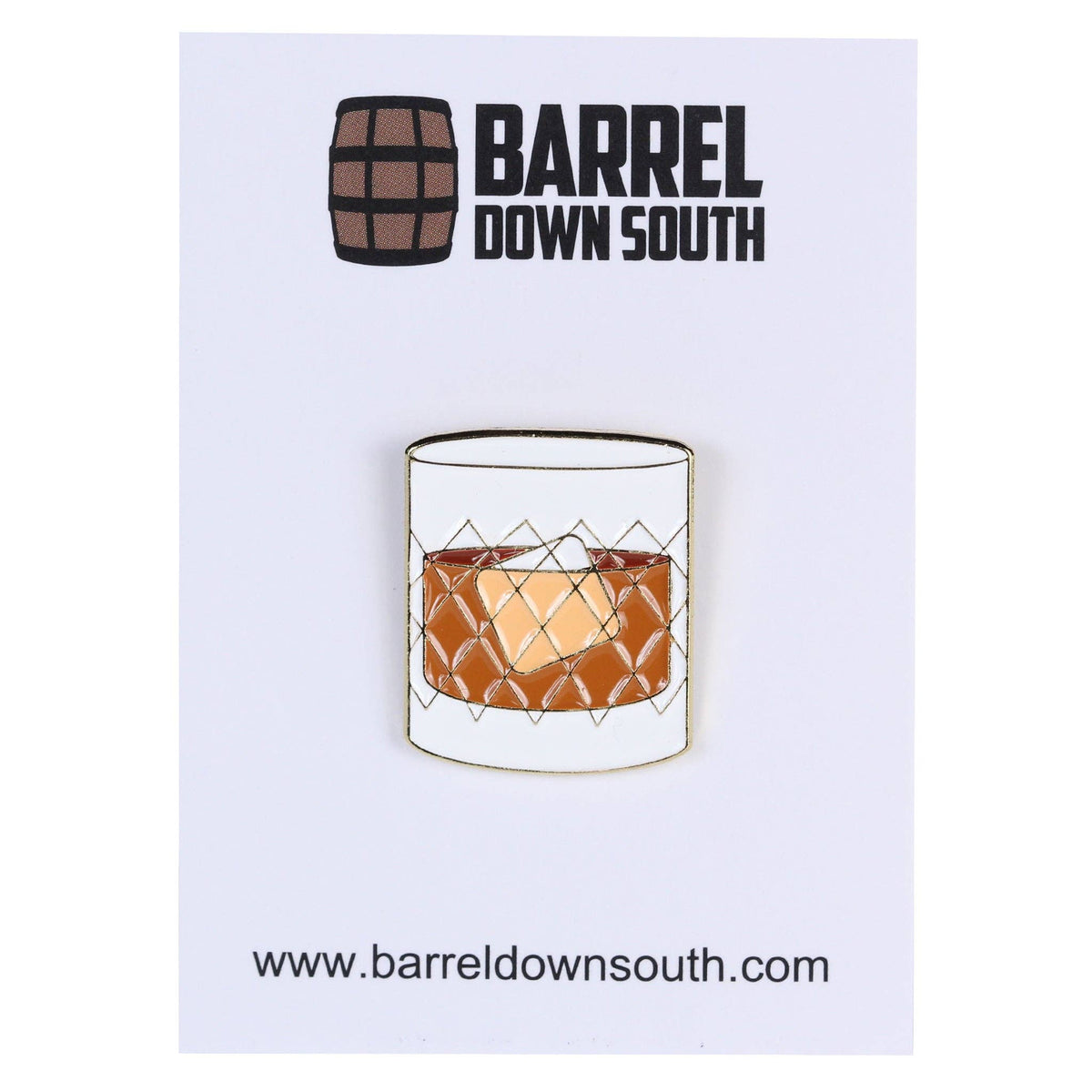 Bourbon on the Rocks Lapel Pin - A Taste of Kentucky