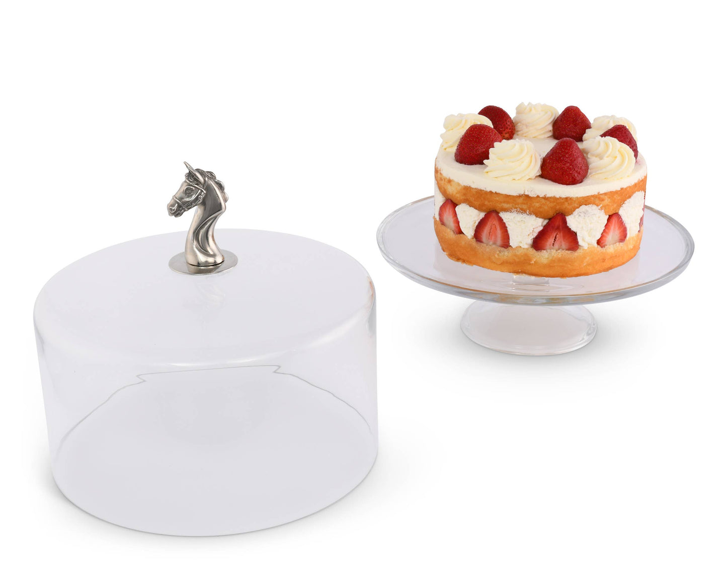 Horse Glass Covered Cake / Dessert Stand - A Taste of Kentucky