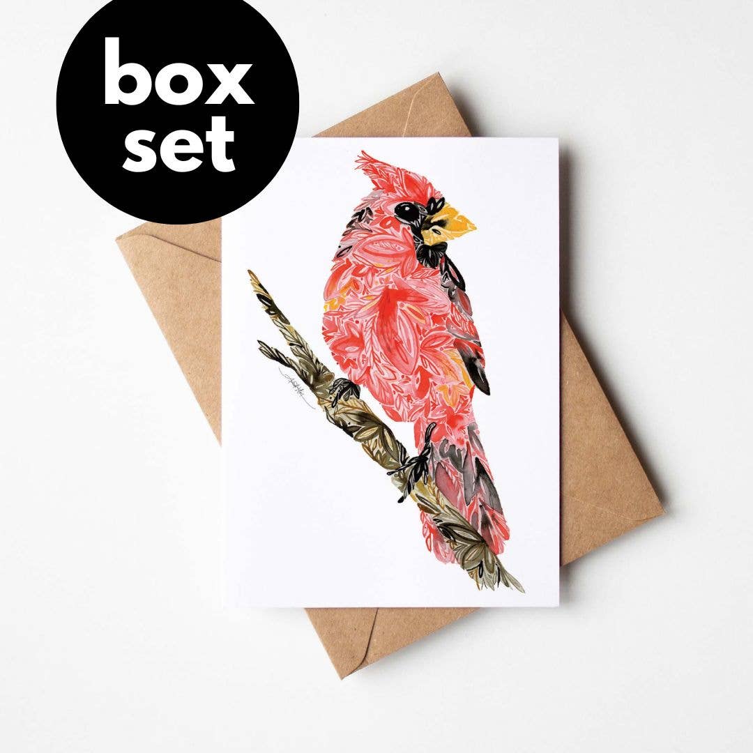 Cardinal II Notecards Box Set | Watercolor Stationery - A Taste of Kentucky