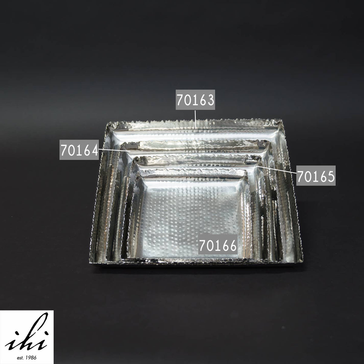 Silver Hammered Square Platter - Elegant Home Serverware - A Taste of Kentucky
