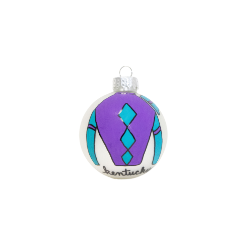 Hand-Painted Kentucky Jockey Silks Ornament - A Taste of Kentucky