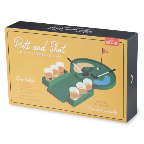 Foster and Rye Putt and Shot Glass Game – Mini Golf Drinking Game Set - A Taste of Kentucky