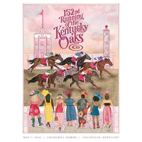 Full view of the 152nd Kentucky Oaks "Art of the Derby" poster by artist Grayson Reynolds.