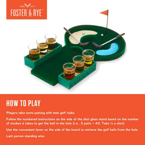 Foster and Rye Putt and Shot Glass Game – Mini Golf Drinking Game Set - A Taste of Kentucky