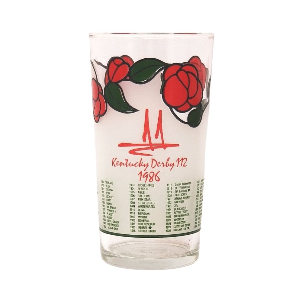 1986 Official 112nd Kentucky Derby Mint Julep Glass