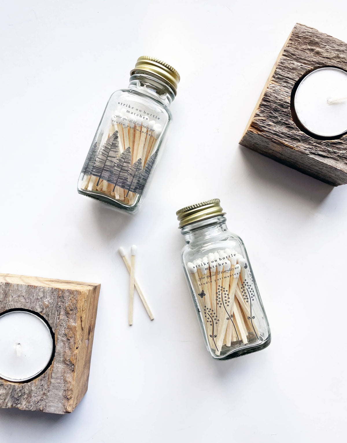 Lucky Horseshoe 2" White Match Jar | Western Match Holder - A Taste of Kentucky