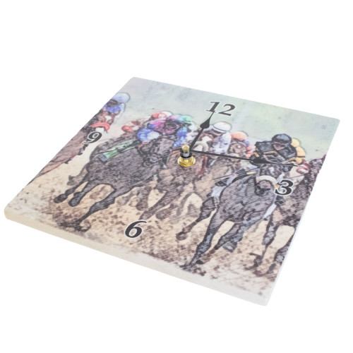 Marble Horse Racing Clock - A Taste of Kentucky
