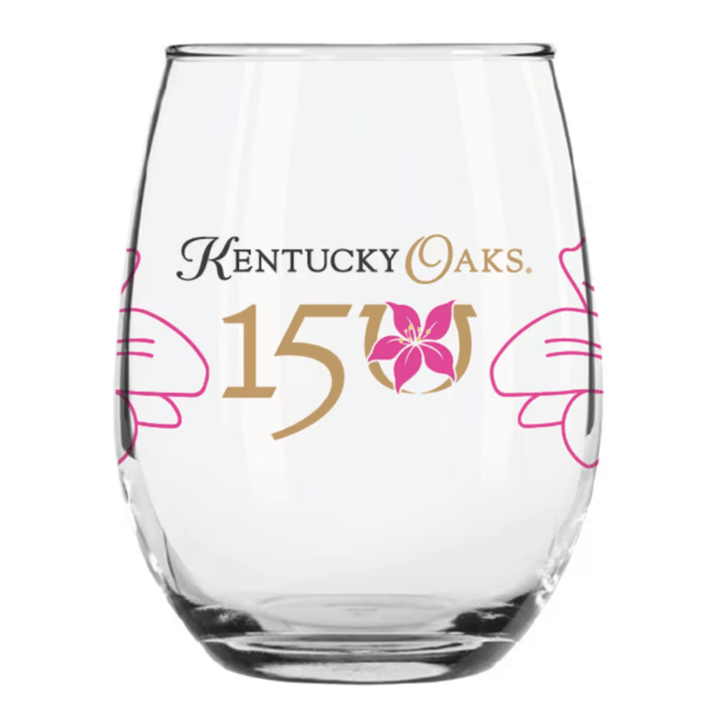 2024 Official 150th Kentucky Derby Oaks Stemless Wine Glass - A Taste of Kentucky