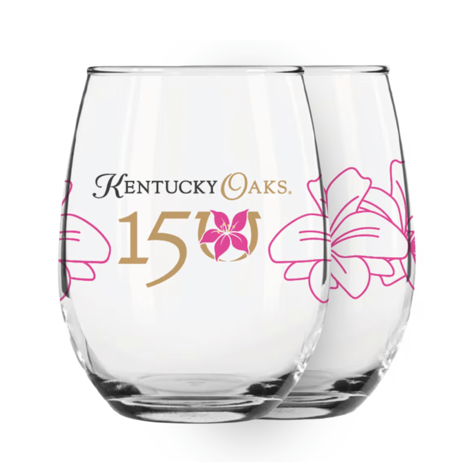 2024 Official 150th Kentucky Derby Oaks Stemless Wine Glass - A Taste of Kentucky