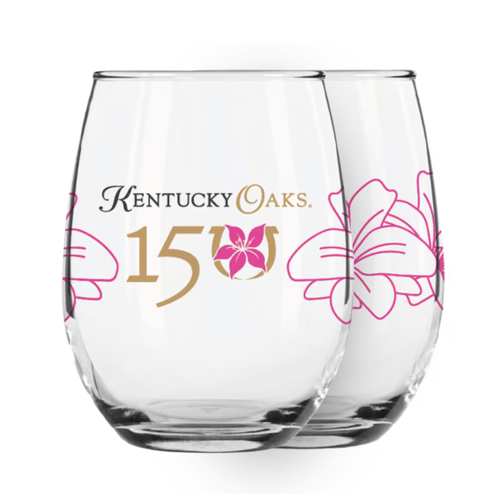 2024 Official 150th Kentucky Derby Oaks Stemless Wine Glass - A Taste of Kentucky