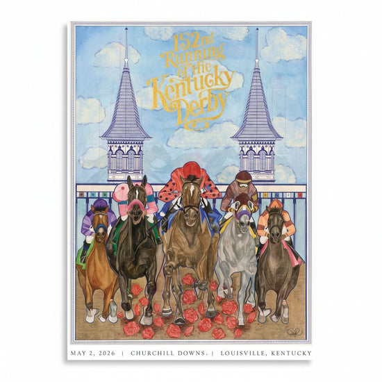 2026 Kentucky Derby 152nd Limited-Edition Print - Gold Foil, Signed by Artist
