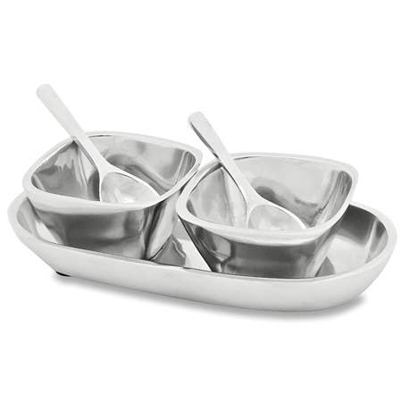 5-Piece Mini Dip Set in Polished Aluminum - A Taste of Kentucky