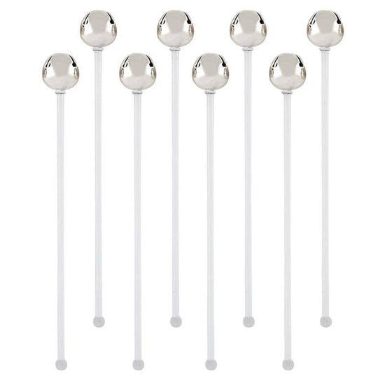 Jingle Bell Stir Sticks - Silver - A Taste of Kentucky