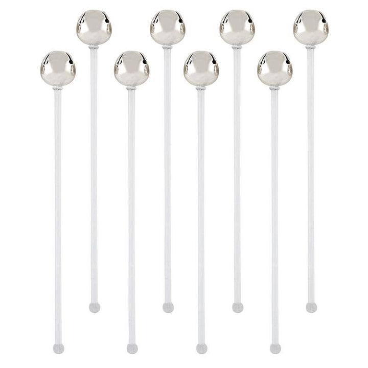 Jingle Bell Stir Sticks - Silver - A Taste of Kentucky